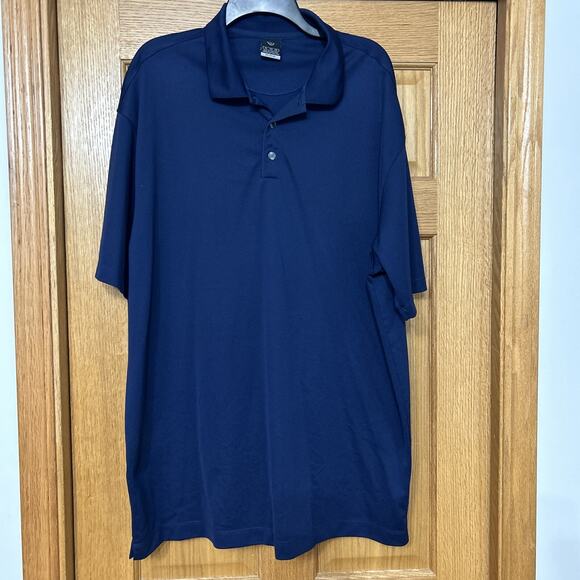 NIKE GOLF Mens Short Sleeve Polo Shirt - Dri Fit UV. Size XXL. Dark Blue - Picture 1 of 4